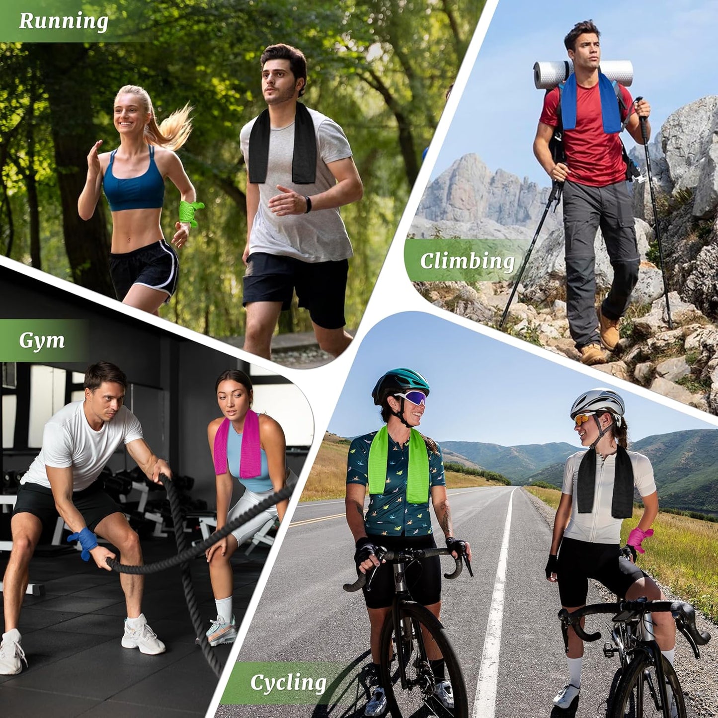 4 Pack Cooling Towels